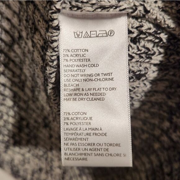 Urban Outfitters Chunky Knit Sweater Medium Black White Grey Longsleeve Pullover - Picture 6 of 6